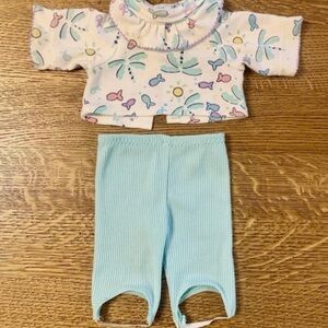 Vintage Cabbage Patch Kids Doll HTF Dragonfly Top And Stirrup Pants 1985